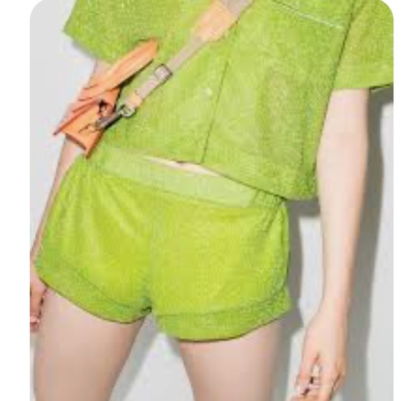 Oseree lumiere green glitter shorts - Picture 3 of 5